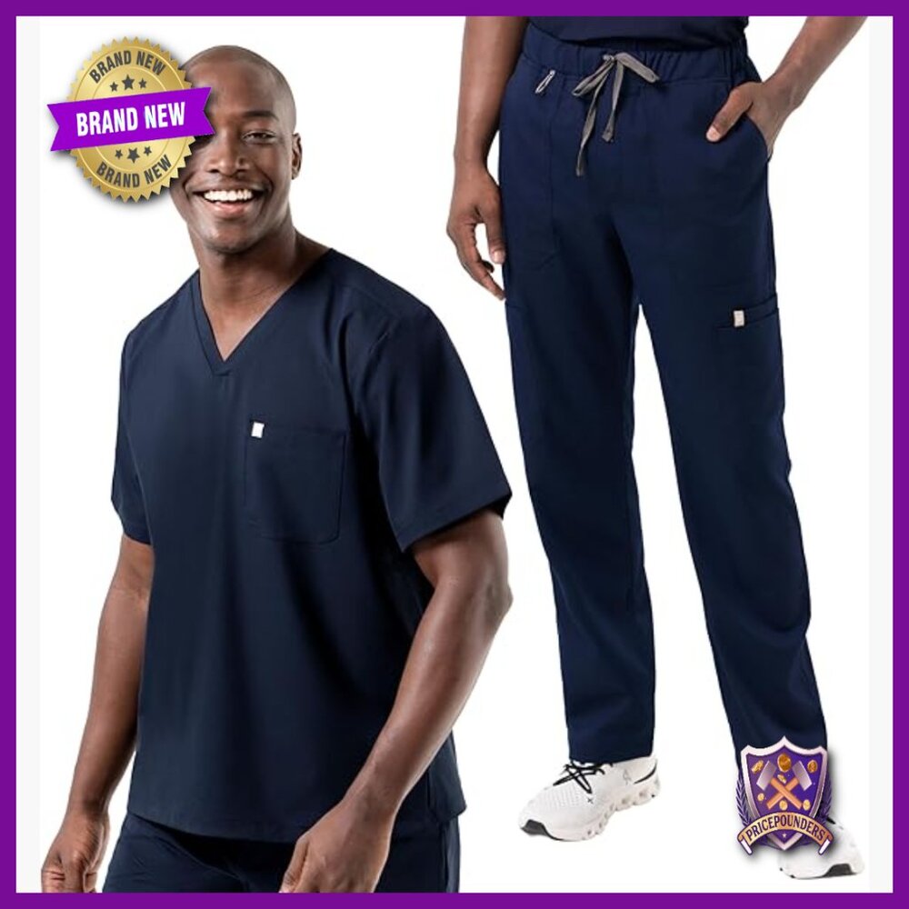 Men's Medical Scrub Set with Pockets, Eco Fabric, Professional Fit